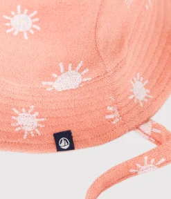 Petit Bateau Accessoires, Sonnenhüte, Caps*TERRY BOB MIT BABY-SONNENDRUCK orange ABRICOT/ MARSHMALLOW