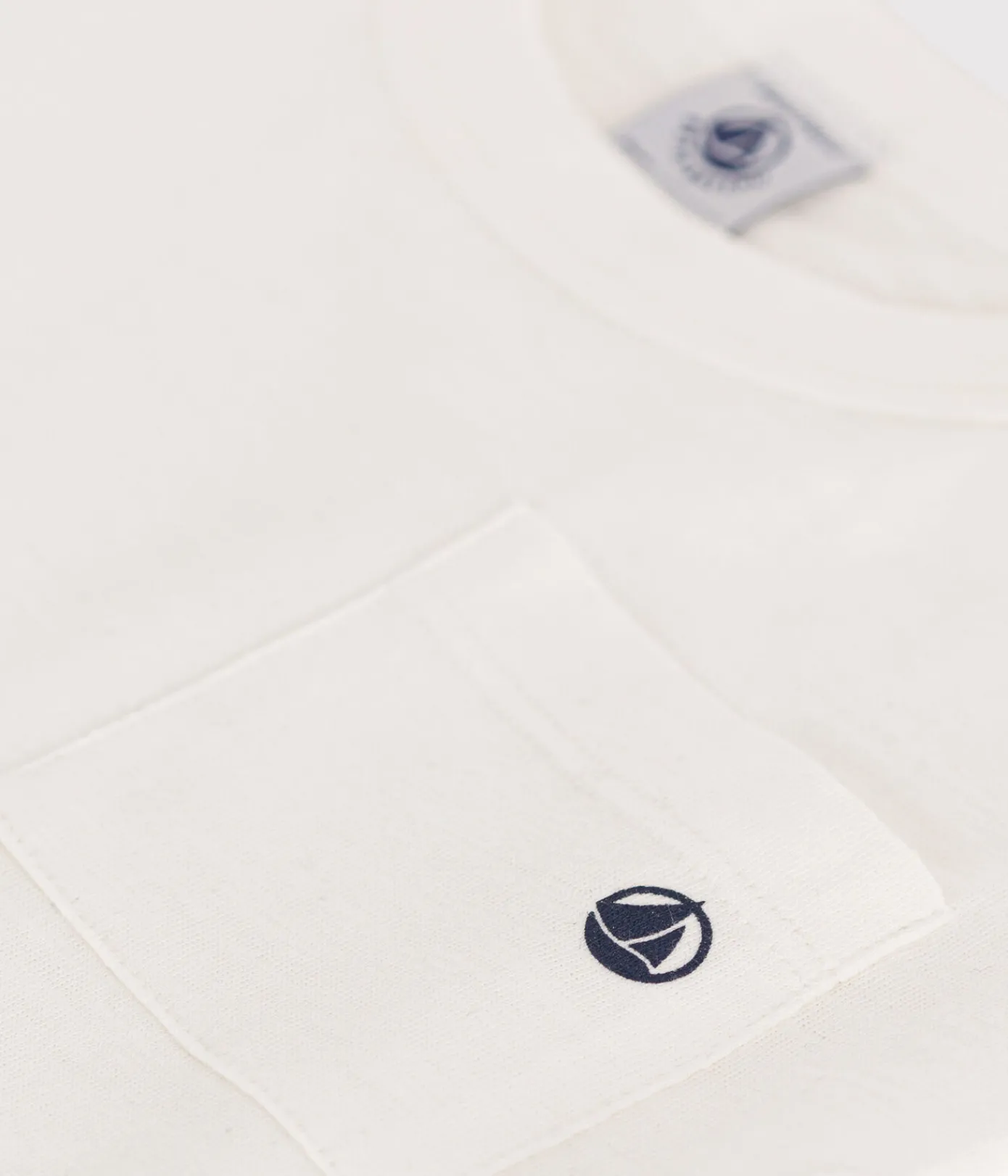 Petit Bateau T-Shirts, Poloshirts, Hemden|T-Shirts, Tops, Oberteile*T-Shirt aus geflammtem Jersey Kinder/Jungen weiss MARSHMALLOW