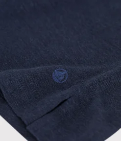Petit Bateau Alle T-Shirts|Das Gerade (Regular)*T-Shirt Le Droit aus Leinen mit Rundhalsausschnitt, Damen blau SMOKING