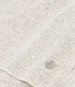 Petit Bateau Alle T-Shirts|Das Ikonische (Slim)*T-Shirt L’ICONIQUE aus Baumwolle mit rundem Ausschnitt für Damen grau BELUGA CHINE