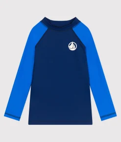 Petit Bateau Bademode, Uv-Kleidung*T-Shirt mit UV-Schutz Kinder blau MEDIEVAL