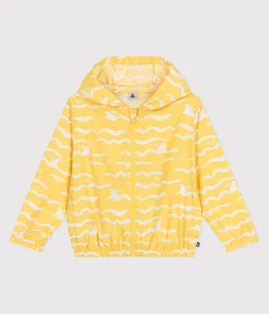 Petit Bateau Mäntel, Jacken, Regenjacken*Ultraleichte Kinder-Windjacke gelb ORGE/weiss MARSHMALLOW
