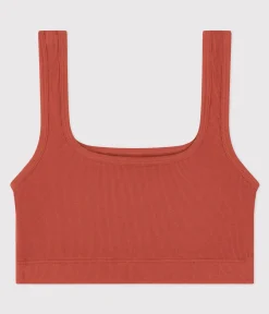 Petit Bateau Bhs, Slips, Bodys*Unifarbenes Damen-Bustier aus Baumwolle und Elastan braun FAMEUX