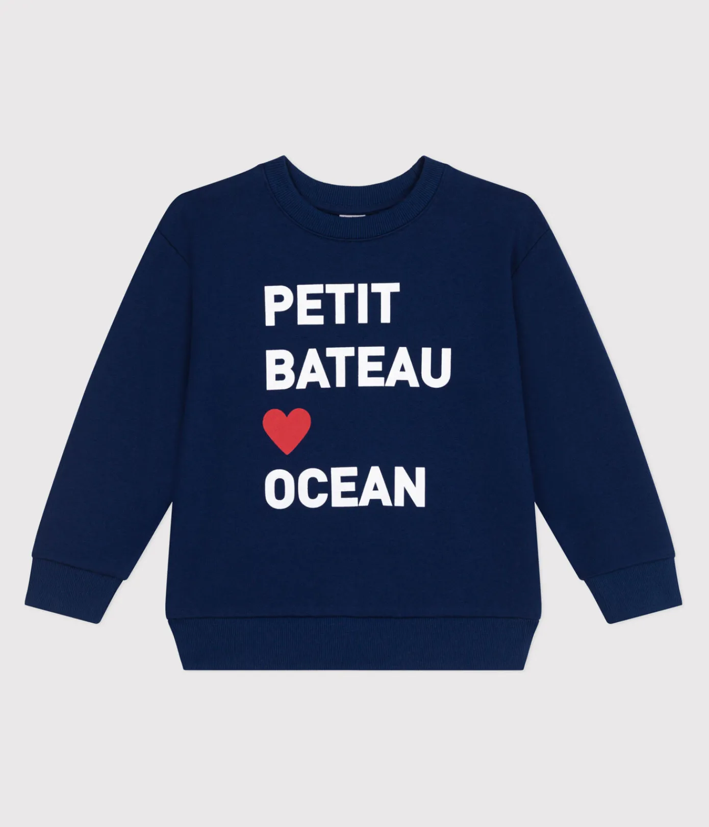 Petit Bateau Sweatshirts, Pullover, Cardigans*Unisex Kinder-Sweatshirt aus bedruckter Baumwolle blau MEDIEVAL