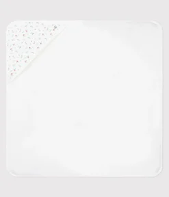 Petit Bateau Badetücher, Badecapes​|Newborn*Viereckiges Baby-Badetuch aus Baumwolle weiss MARSHMALLOW/weiss MULTICO