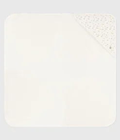Petit Bateau Badetücher, Badecapes​|Newborn*Viereckiges Baby-Badetuch aus Baumwolle weiss MARSHMALLOW/weiss MULTICO