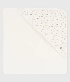 Petit Bateau Badetücher, Badecapes​|Newborn*Viereckiges Baby-Badetuch aus Baumwolle weiss MARSHMALLOW/weiss MULTICO