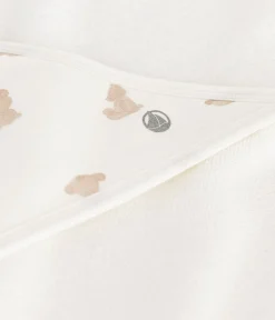 Petit Bateau Badetücher, Badecapes​|Newborn*Viereckiges Baby-Badetuch aus Baumwolle MARSHMALLOW/ BRUN
