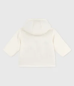 Petit Bateau Jacken, Anoraks|Newborn*Wattierte Baby-Jacke aus besticktem Fein-Cord mit Ringelstreifen-Futter naturfarben MILK