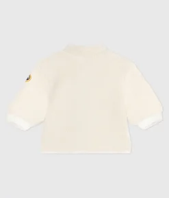 Petit Bateau Jacken, Anoraks*Wattierter Baby-Mantel mit Kapuze aus Sherpa MILK/ MULTICO
