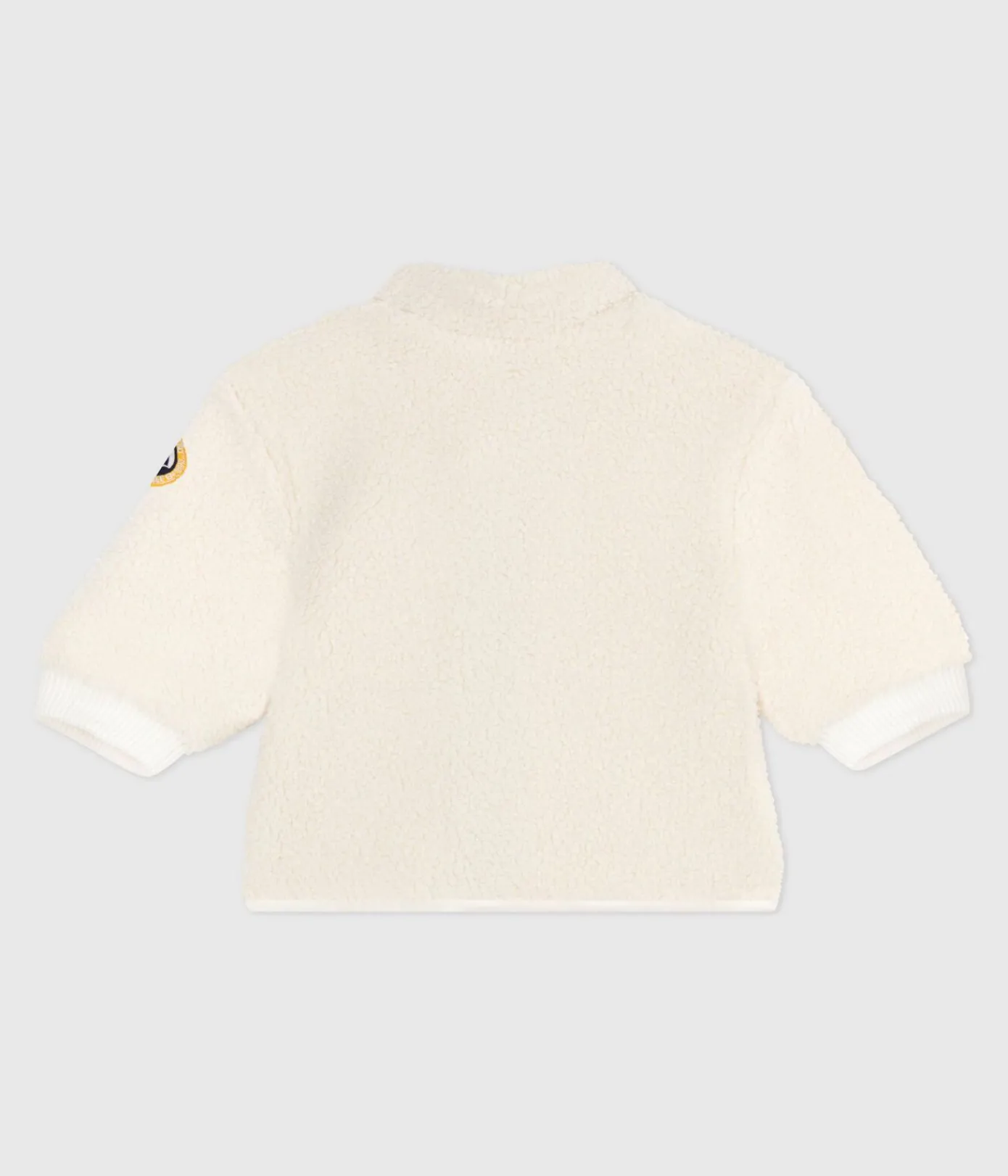 Petit Bateau Jacken, Anoraks*Wattierter Baby-Mantel mit Kapuze aus Sherpa MILK/ MULTICO