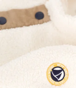 Petit Bateau Jacken, Anoraks*Wattierter Baby-Mantel mit Kapuze aus Sherpa MILK/ MULTICO