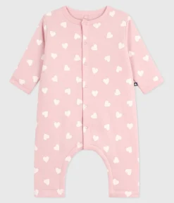 Petit Bateau Sets, Overalls & Latzhosen|Newborn*Wattierter Baby-Overall aus Baumwolle mit Herzmotiv rosa JOLI/ MILK