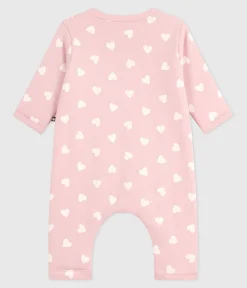 Petit Bateau Sets, Overalls & Latzhosen|Newborn*Wattierter Baby-Overall aus Baumwolle mit Herzmotiv rosa JOLI/ MILK