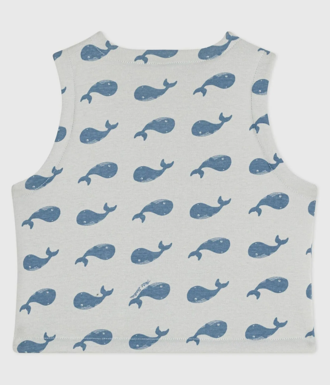 Petit Bateau Pullover, Cardigans*Wendbare Baby-Weste aus Baumwolle mit Walmotiv CO2/ ADRIATIC