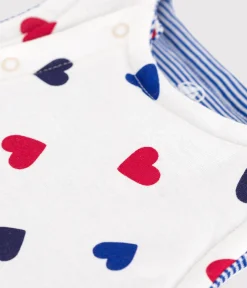 Petit Bateau Pullover, Cardigans*WENDBARE BABY-WESTE AUS BAUMWOLLE weiss MARSHMALLOW/weiss MULTICO