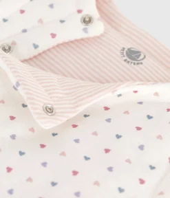 Petit Bateau Pullover, Cardigans*Wendbare Baby-Weste aus bedruckter Baumwolle weiss MARSHMALLOW/weiss MULTICO