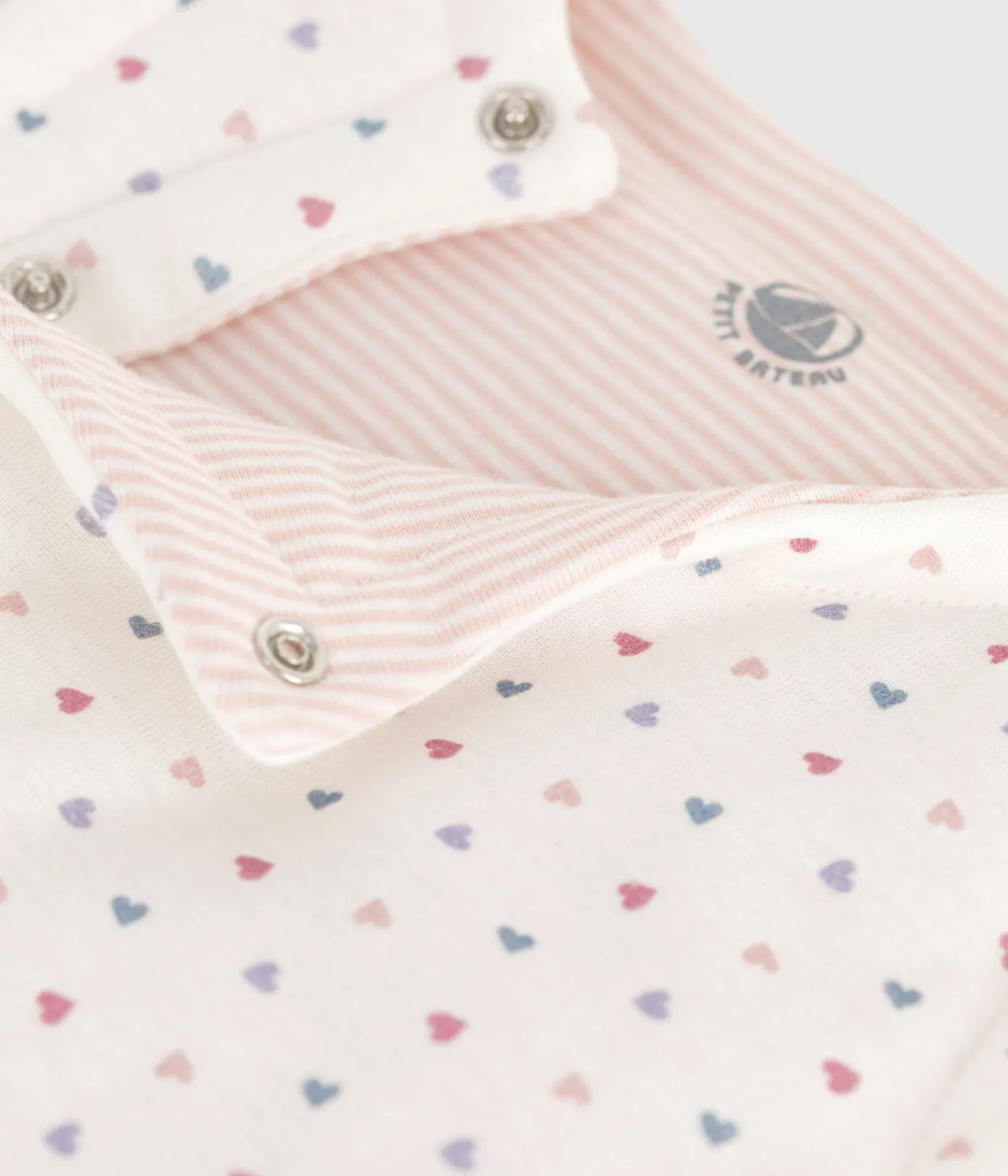Petit Bateau Pullover, Cardigans*Wendbare Baby-Weste aus bedruckter Baumwolle weiss MARSHMALLOW/weiss MULTICO