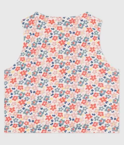 Petit Bateau Pullover, Cardigans*Wendbare Baby-Weste aus bedruckter Baumwolle weiss MARSHMALLOW/rosa JOLI