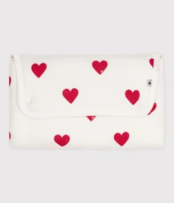 Petit Bateau Lätzchen​|Newborn*Wickelunterlage aus Baumwolle für Babys weiss MARSHMALLOW/ROT TERKUIT
